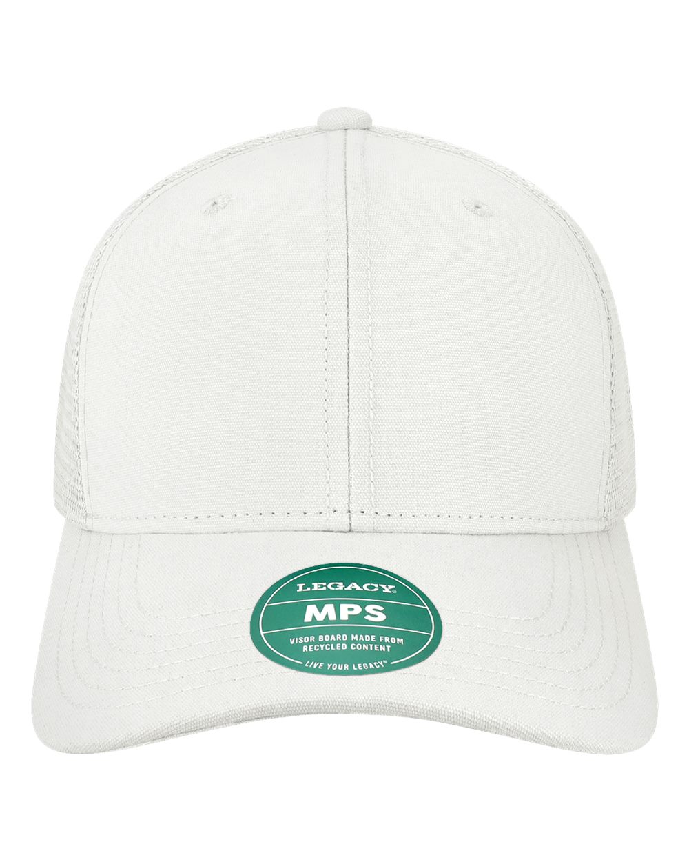 LEGACY Mid-Pro Snapback Trucker Cap. MPS - White