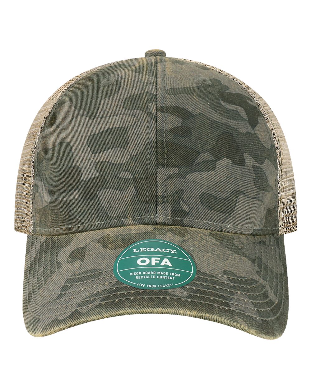 LEGACY Old Favorite Trucker Cap. OFA - Black Field Camo/ Java