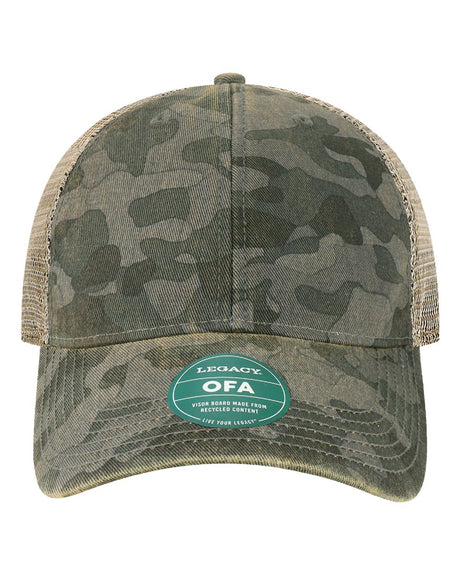 LEGACY Old Favorite Trucker Cap. OFA - Black Field Camo/ Java