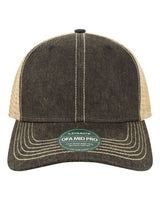 LEGACY Old Favorite Mid Pro Trucker Cap. OFMPS - Black/ Khaki