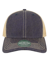 LEGACY Old Favorite Mid Pro Trucker Cap. OFMPS - Navy/ Khaki