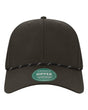 LEGACY Six-Panel Ripstop Rope Cap. RIPPER - Black-Black/ White