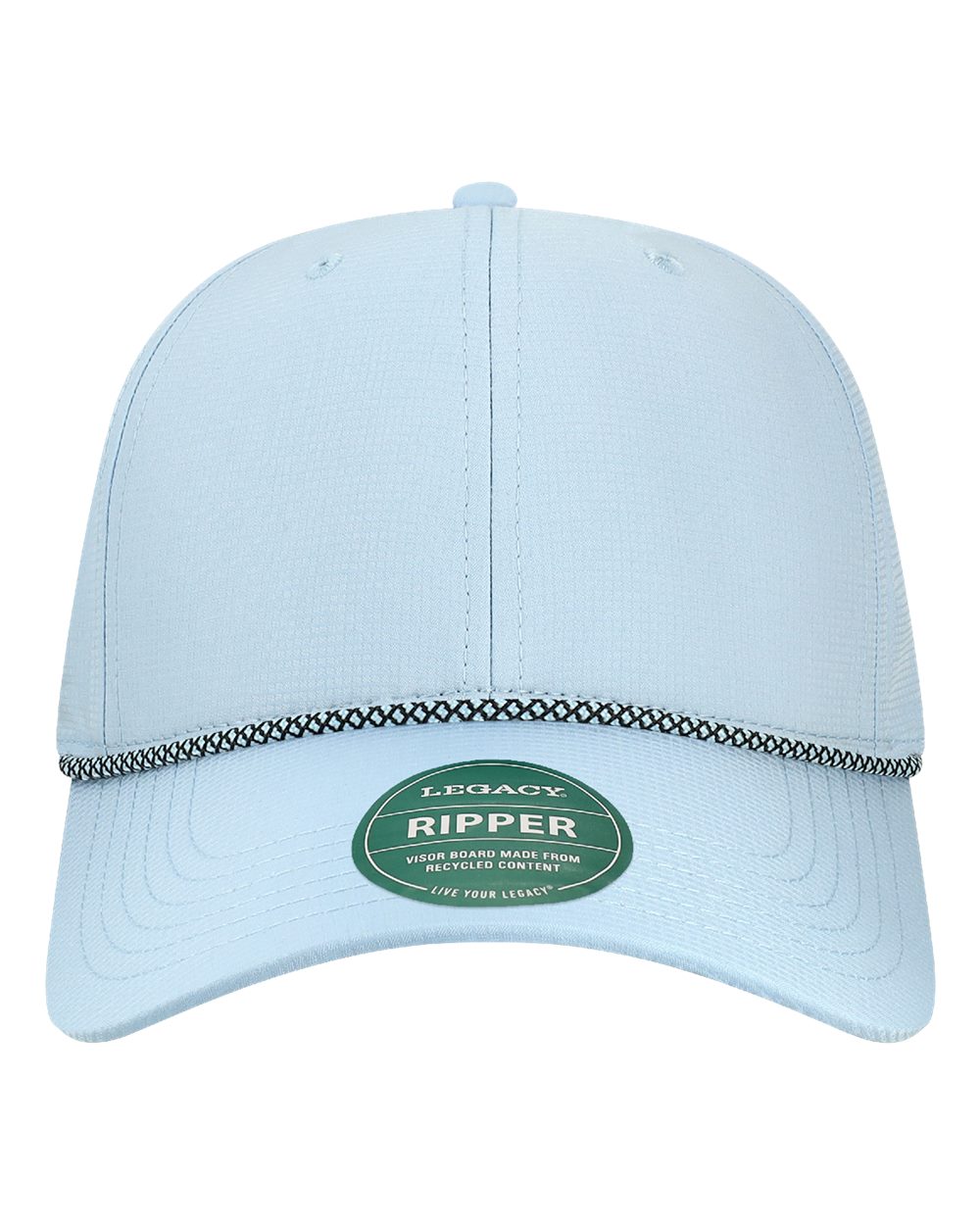 LEGACY Six-Panel Ripstop Rope Cap. RIPPER - Light Blue/ Crystal Blue