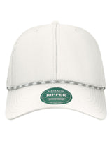 LEGACY Six-Panel Ripstop Rope Cap. RIPPER - White-Neutral/ Grey