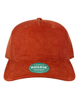 LEGACY Five-Panel Adjustable Cap. ROADIE - Rust Corduroy