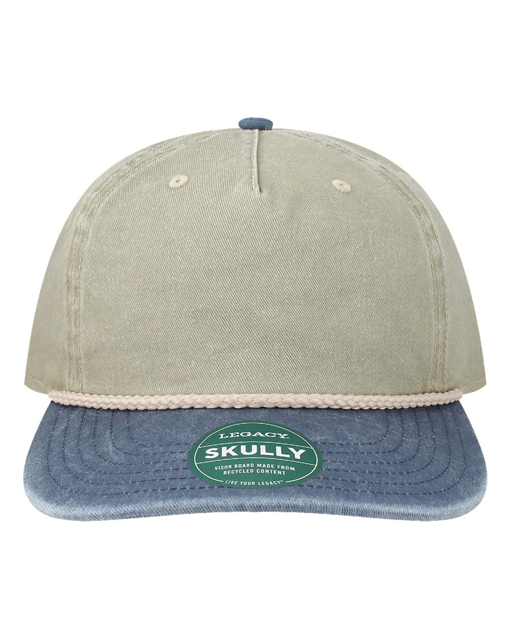 LEGACY Skully Rope Cap. SKULLY - Pebble/ Navy-Off White
