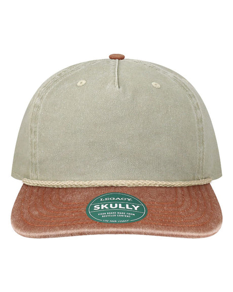 LEGACY Skully Rope Cap. SKULLY - Pebble/ Rust-Off White