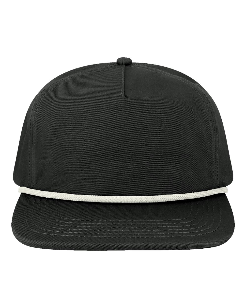 LOCALE Five-Panel Rope Cap. WILSON - Black/ White