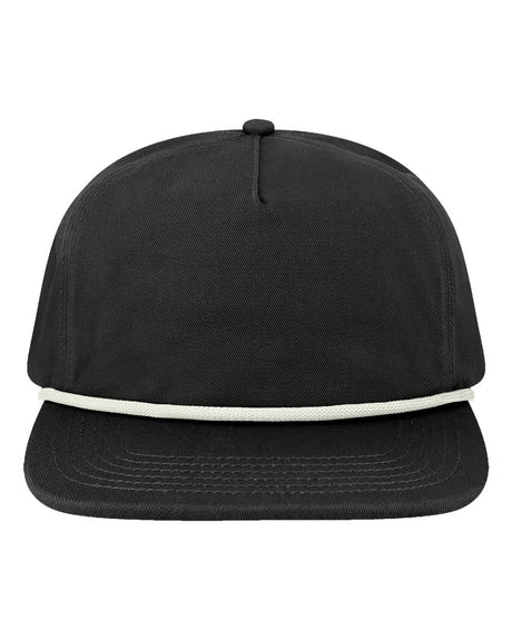 LOCALE Five-Panel Rope Cap. WILSON - Black/ White