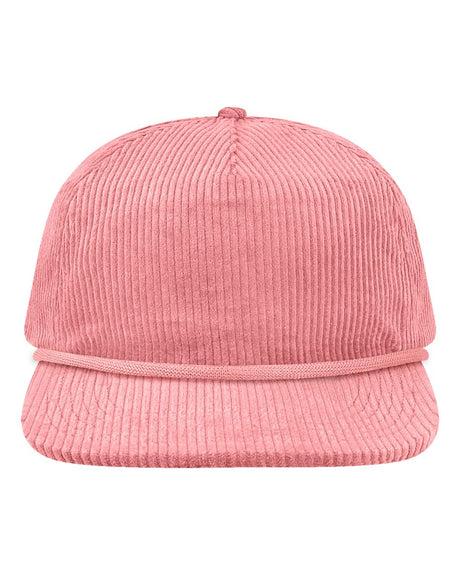 LOCALE Five-Panel Rope Cap. WILSON - Bubblegum Corduroy