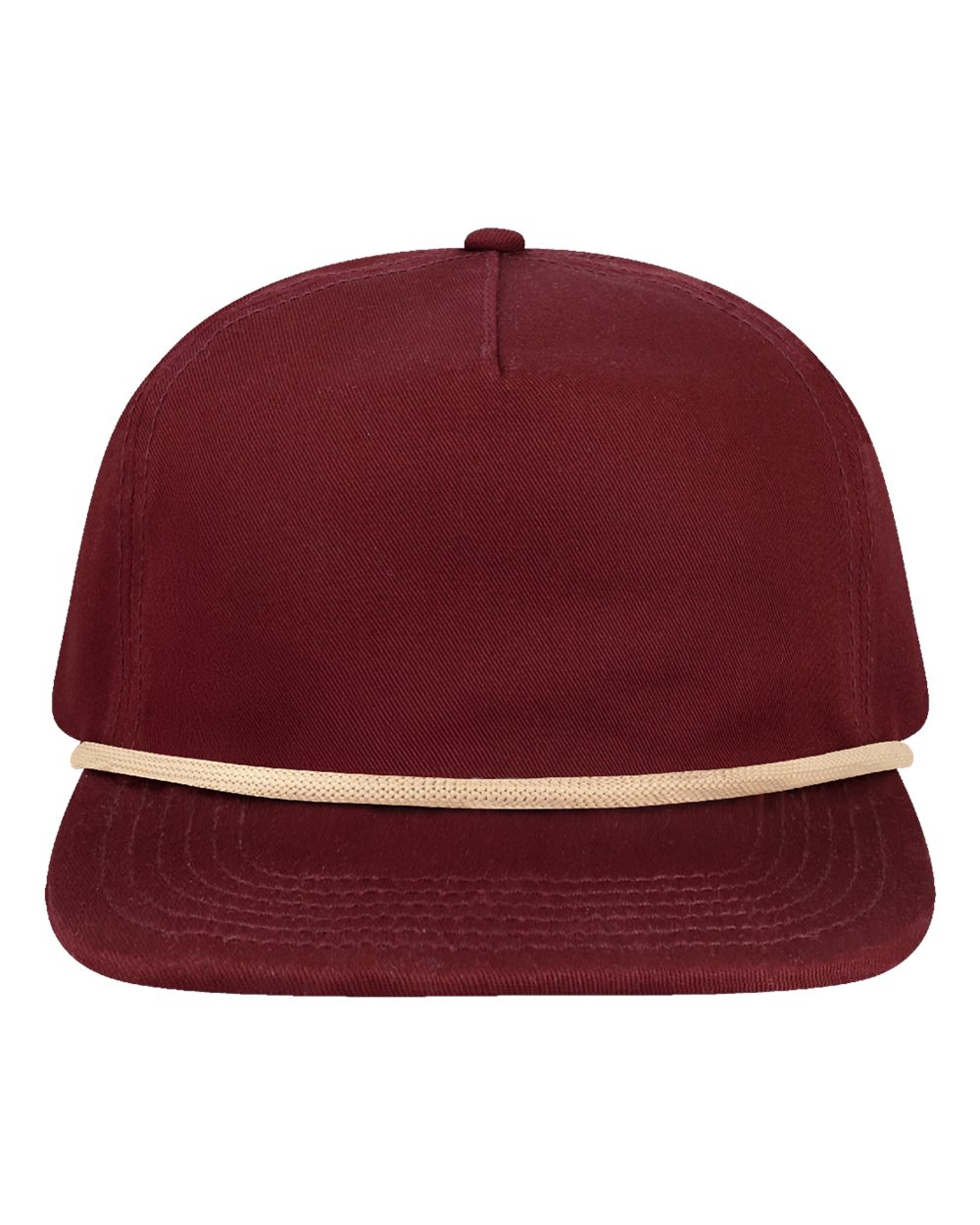LOCALE Five-Panel Rope Cap. WILSON - Burgundy/ Cream