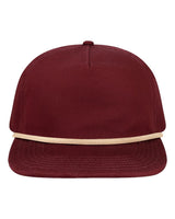 LOCALE Five-Panel Rope Cap. WILSON - Burgundy/ Cream