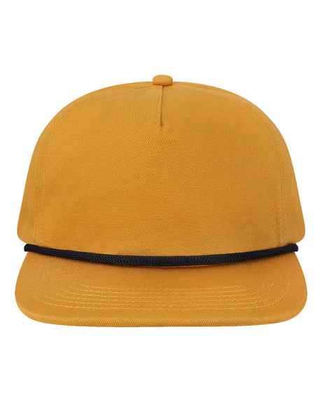 LOCALE Five-Panel Rope Cap. WILSON - Camel/ Black