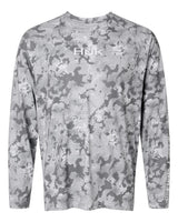 HUK Men's Airweight KS Printed Crewneck Pullover. H1200718 - Sharkskin