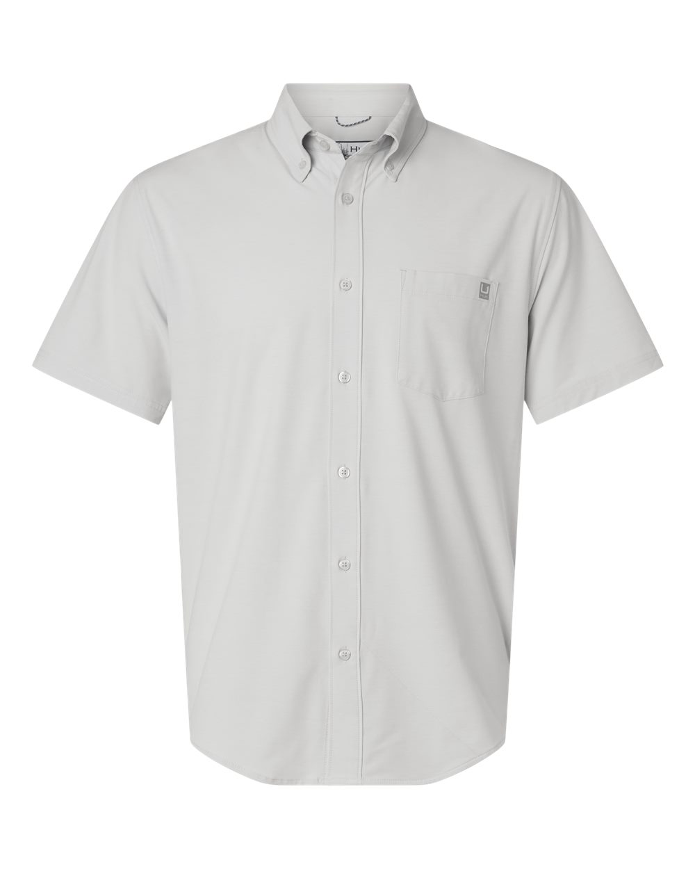HUK Men's Kona Short Sleeve Solid Shirt. H150154 - Seagull