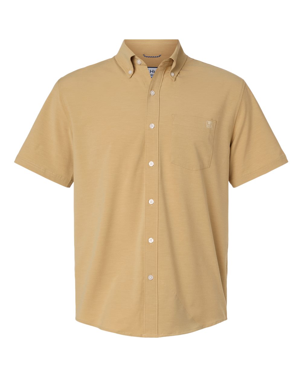 HUK Men's Kona Short Sleeve Solid Shirt. H150154 - Starfish