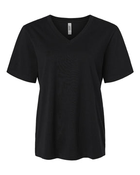 American Apparel Women's Midweight V-Neck Tee. 58V2 - Black