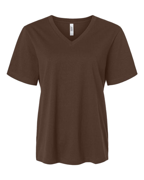 American Apparel Women's Midweight V-Neck Tee. 58V2 - Brown