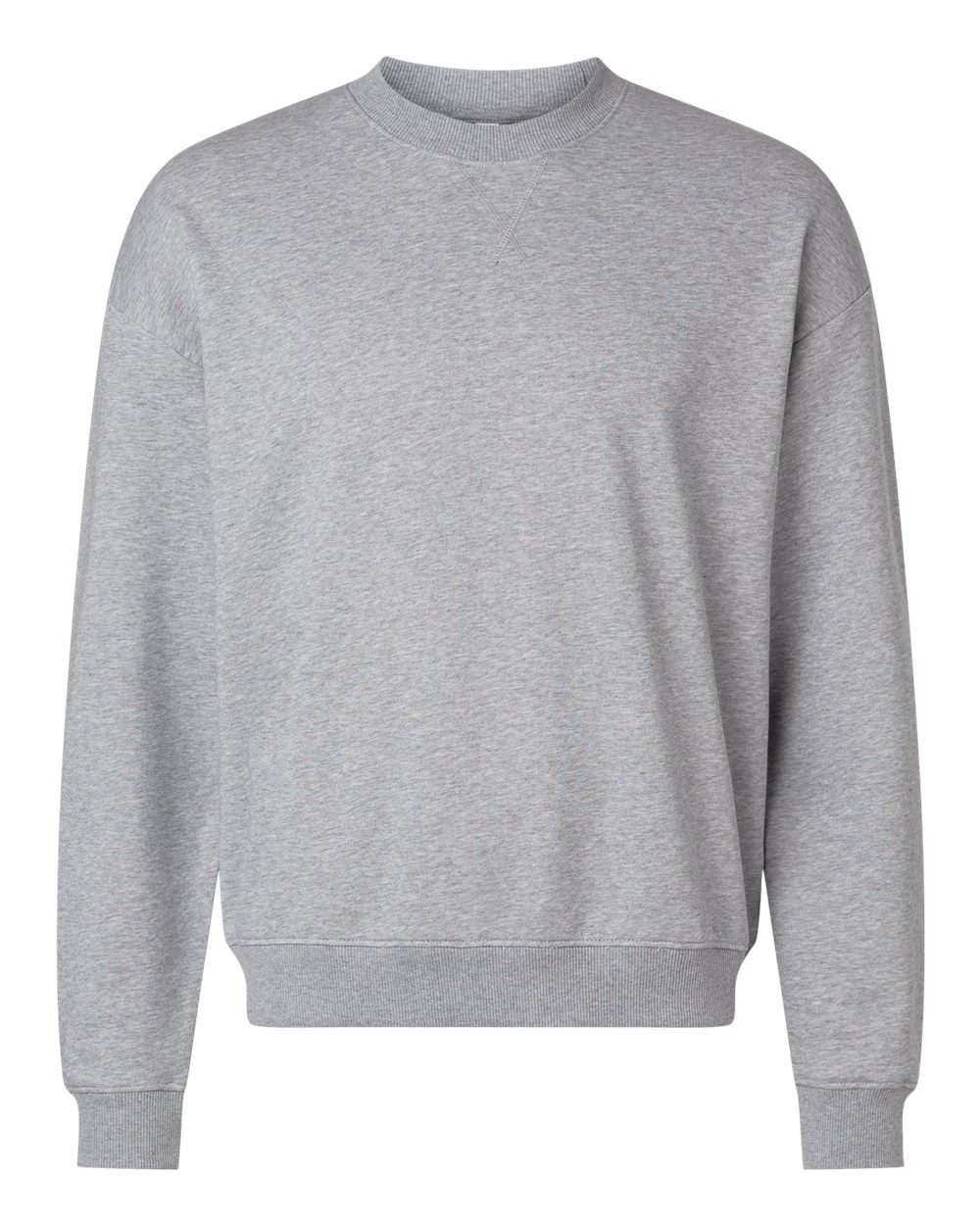 American Apparel Unisex French Terry Crewneck Sweatshirt. FT496 - Heather Grey