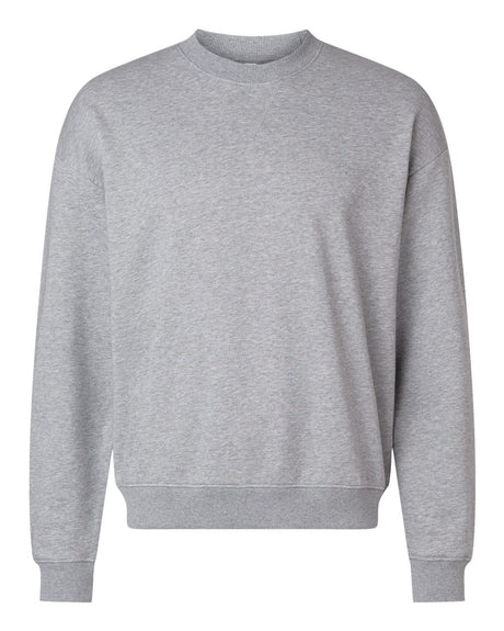 American Apparel Unisex French Terry Crewneck Sweatshirt. FT496 - Heather Grey