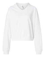 American Apparel Women's French Terry V-Neck Sweatshirt. FTV00 - White