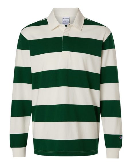 Champion Unisex Rugby Polo. CHR001 - Athletic Dark Green/ Cream
