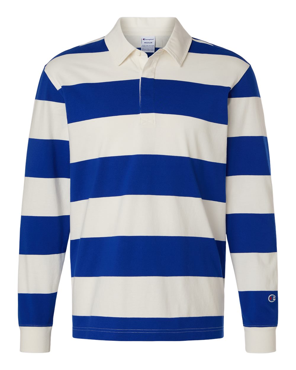 Champion Unisex Rugby Polo. CHR001 - Athletic Royal/ Cream