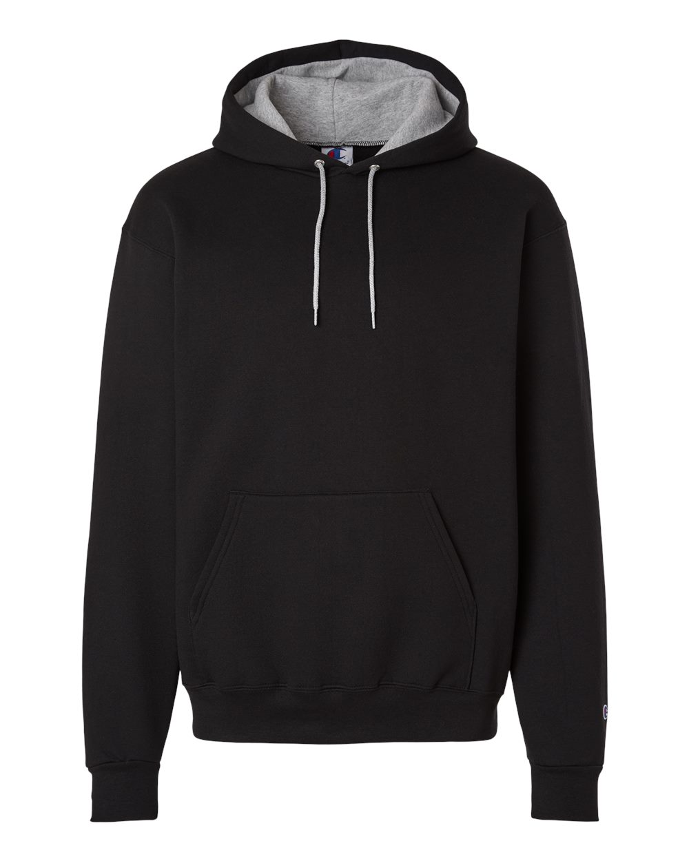 Champion Unisex Powerblend® Contrast Color Hooded Sweatshirt. S7CB0 - Black/ Light Steel