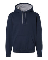 Champion Unisex Powerblend® Contrast Color Hooded Sweatshirt. S7CB0 - Navy/ Light Steel