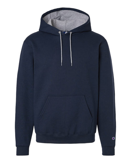 Champion Unisex Powerblend® Contrast Color Hooded Sweatshirt. S7CB0 - Navy/ Light Steel