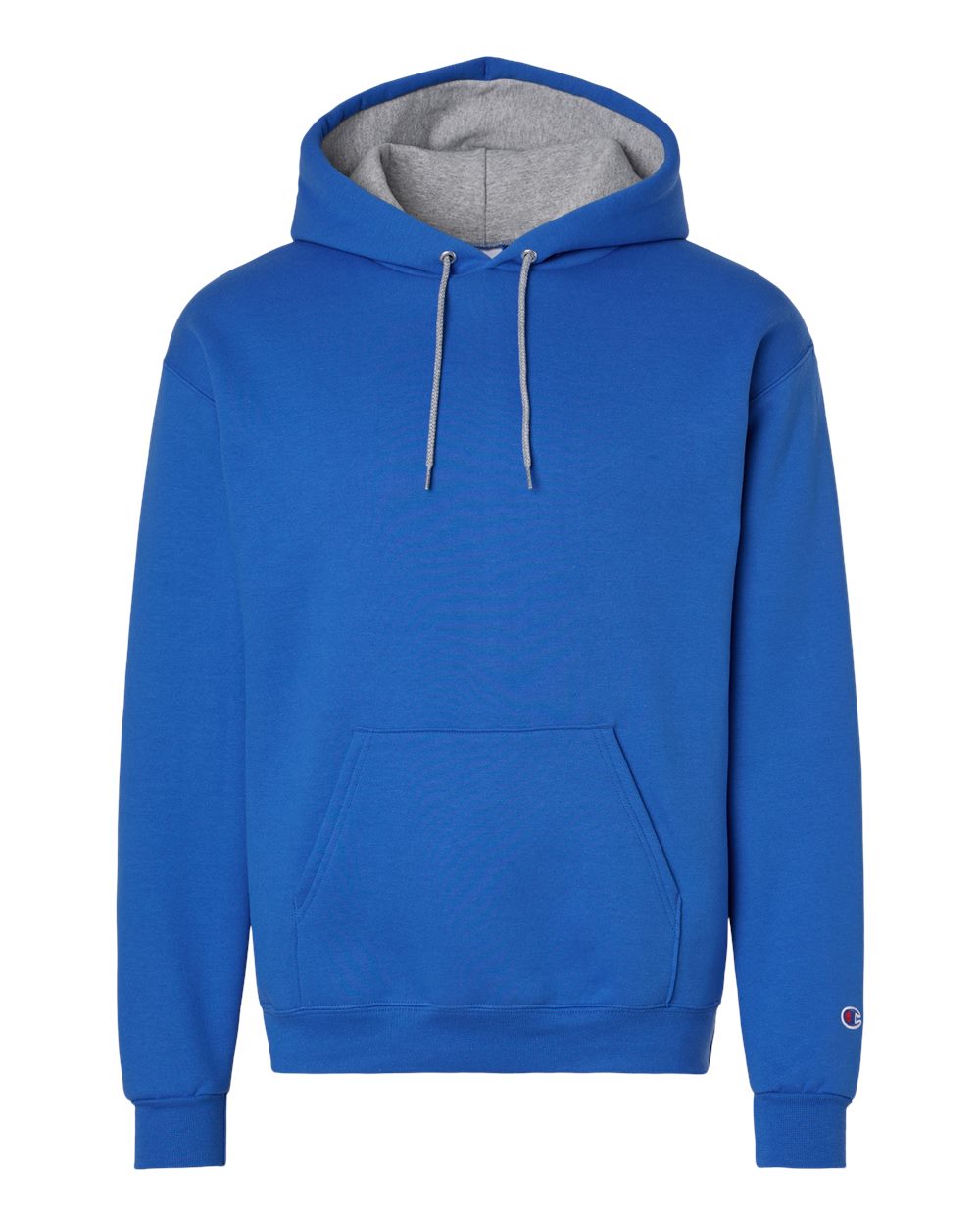 Champion Unisex Powerblend® Contrast Color Hooded Sweatshirt. S7CB0 - Royal Blue/ Light Steel