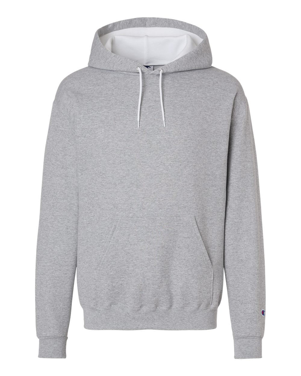Champion Unisex Powerblend® Contrast Color Hooded Sweatshirt. S7CB0 - Light Steel/ White