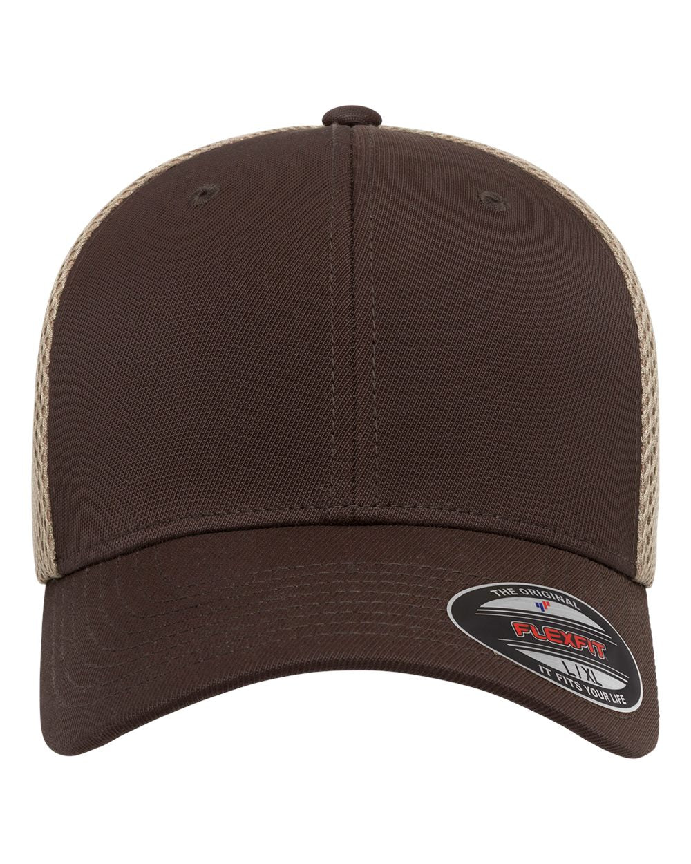 Flexfit Ultrafiber Mesh Cap. 6533 - Brown/ Khaki