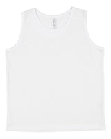 LAT Youth Fine Jersey Tank. 6123 - White