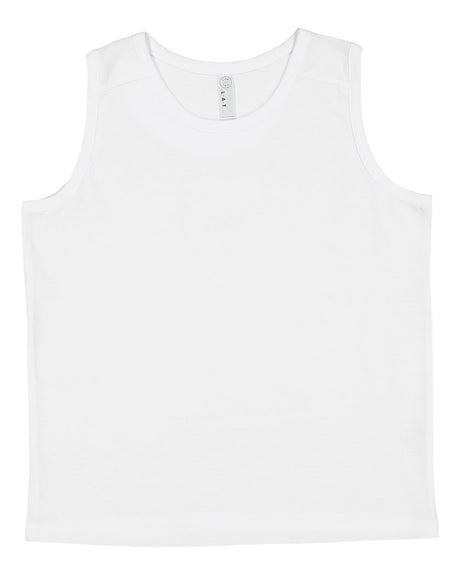 LAT Youth Fine Jersey Tank. 6123 - White