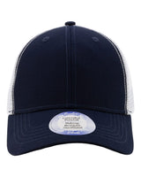 Infinity Her Women's Modern Trucker Cap. CHARLIE - Dark Navy/ White