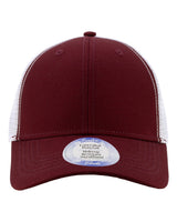 Infinity Her Women's Modern Trucker Cap. CHARLIE - Maroon/ White