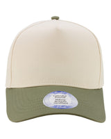 Infinity Her Women's Two-Tone Five-Panel Cap. COLBIE - Ivory/ Sea Turtle/ Leopard