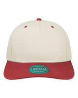 LEGACY Heritage Twill Cap. HTA - Stone/ Cardinal Red