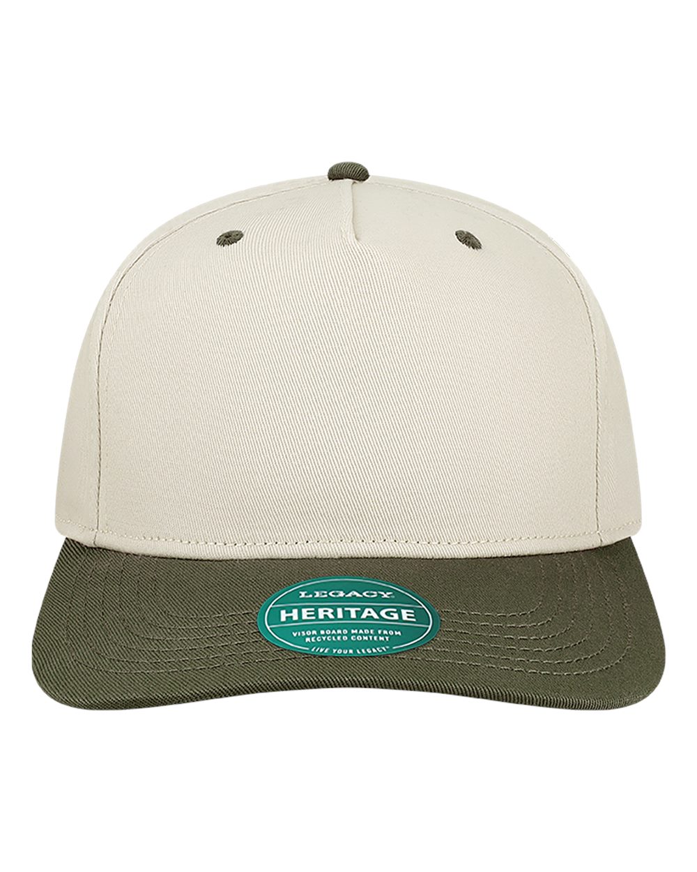 LEGACY Heritage Twill Cap. HTA - Stone/ Olive Green