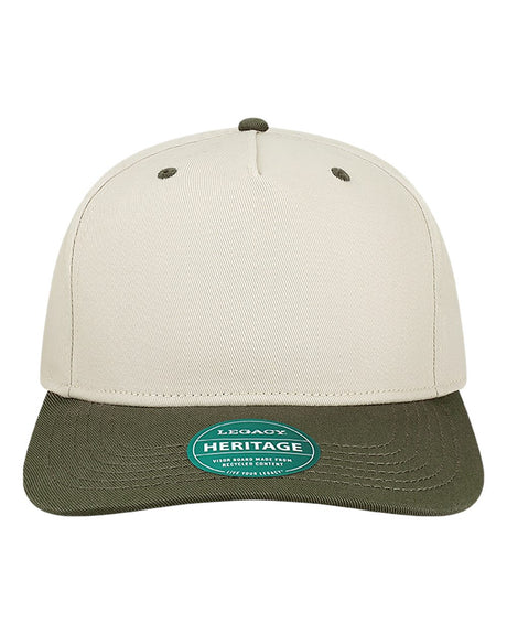 LEGACY Heritage Twill Cap. HTA - Stone/ Olive Green