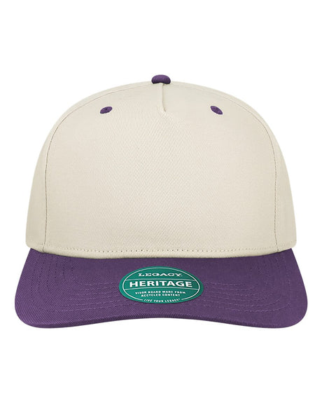 LEGACY Heritage Twill Cap. HTA - Stone/ Purple