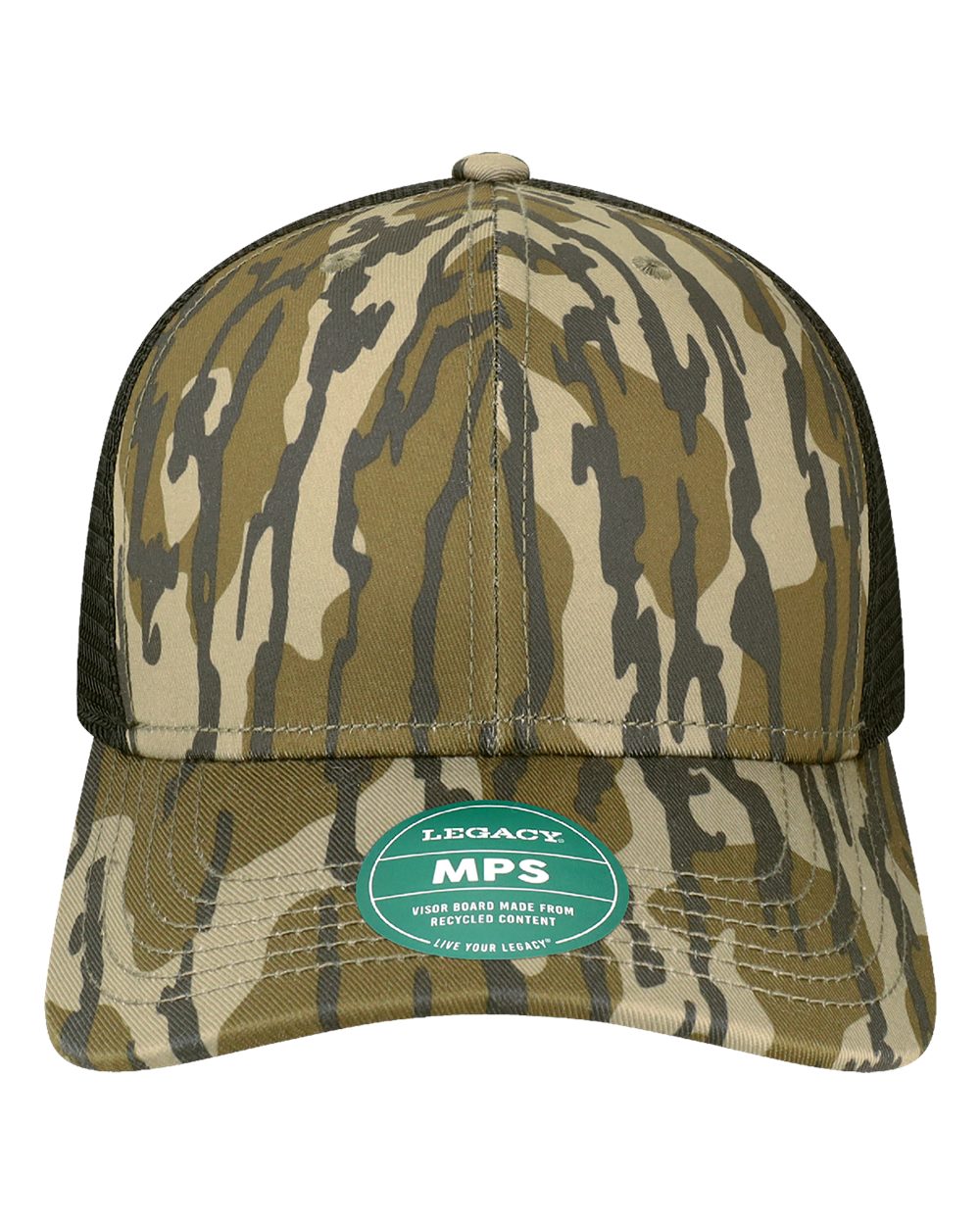 LEGACY Mid-Pro Snapback Trucker Cap. MPS - Bottomland/ Black