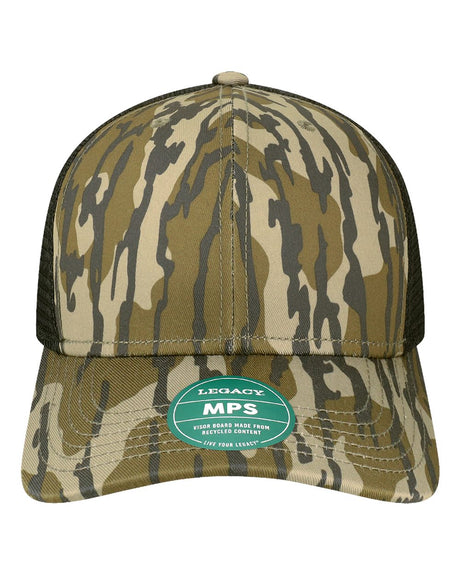 LEGACY Mid-Pro Snapback Trucker Cap. MPS - Bottomland/ Black
