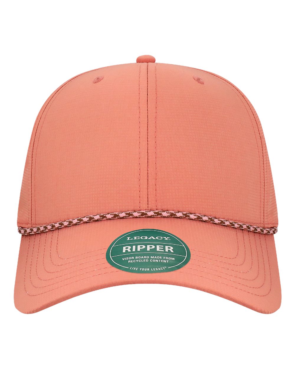 LEGACY Six-Panel Ripstop Rope Cap. RIPPER - Desert Rose-Pink/ Brown