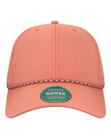 LEGACY Six-Panel Ripstop Rope Cap. RIPPER - Desert Rose-Pink/ Brown