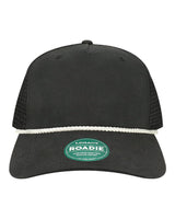 LEGACY Five-Panel Adjustable Cap. ROADIE - Black/ White