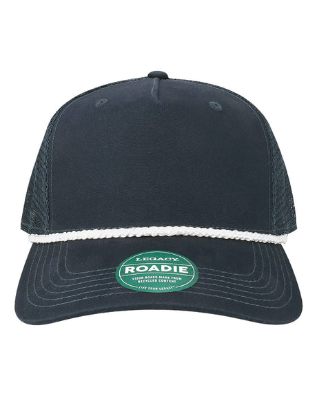 LEGACY Five-Panel Adjustable Cap. ROADIE - Navy/ White