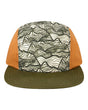 LOCALE Five-Panel Camper Hat. CAMPER - Abstract Mountains