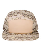 LOCALE Five-Panel Camper Hat. CAMPER - Beige Wavy Trees
